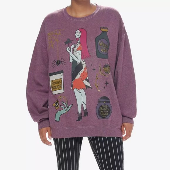 Hot Topic Tops - NWT HOT TOPIC The Nightmare Before Christmas Sally Potions Oversized Sweatshirt